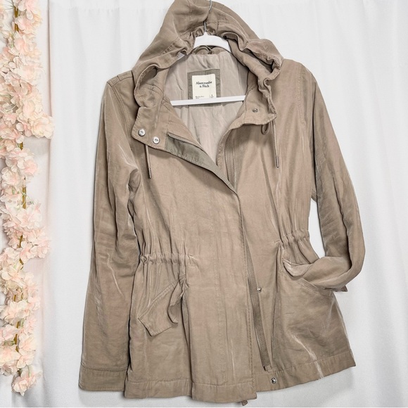 Abercrombie and Fitch Utility Jacket small medium olive tan - Picture 1 of 6